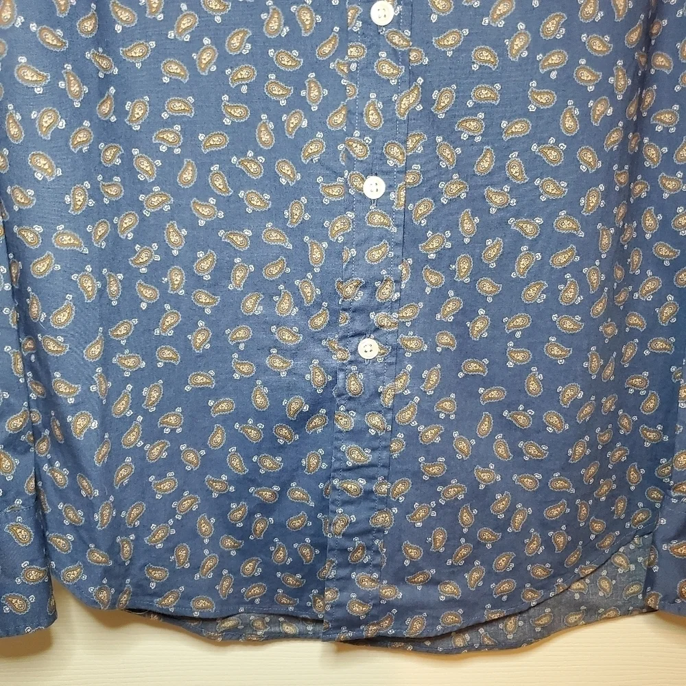 J Crew Shirt Mens Large Paisley Colorful All Over Print Loud Party Mercantile